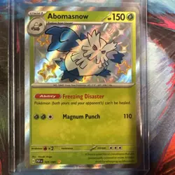 Abomasnow 101/091 Shiny Rare Paldean Fates Pokemon Card NEAR MINT NM - Image 1