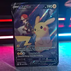 Pokemon Pikachu V Full Art Ultra Rare Holo Card TG16/TG30 Lost Origin - Image 1