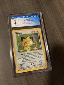 Meowth Holo CGC 4 - Black Star Promo 10 Game Boy Pokemon 2000 Rare Vintage Card - Image 1