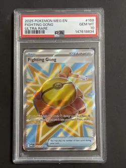 Pokemon Fighting Gong Mega Evolution #168 Graded Card PSA 10 - Image 1