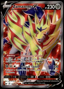 Zamazenta V 196/202 Sword & Shield Rare Ultra NM Pokemon 2020 - Image 1