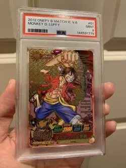 PSA 9 2012 ONE PIECE ONEPY BERRY MATCH IC VOL.6 01 MONKEY D. LUFFY - Image 1