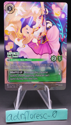 Disney Lorcana Rapunzel High Climber Enchanted Card #214/204 Reign of Jafar NM - Image 1