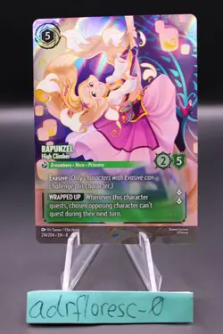 Disney Lorcana Rapunzel High Climber Enchanted Card #214/204 Reign of Jafar NM - Image 3