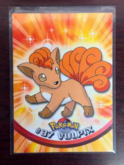 #37 Vulpix - Pokemon Topps Card TV Animation Edition - Green Label - Image 1