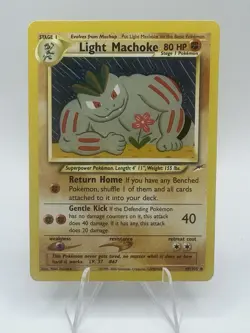 Pokemon TCG Light Machoke Neo Destiny Card 49/105 Non-Holo MP - Image 1