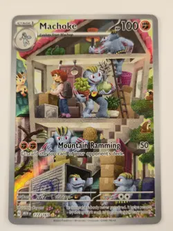 Pokemon TCG Machoke Scarlet Violet 151 Holo Illustration Card 177/165 Rare LP - Image 1