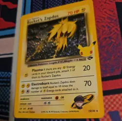 Rocket's Zapdos 15/132 Pokemon Celebrations: Classic Collection Pokemon Card - Image 3