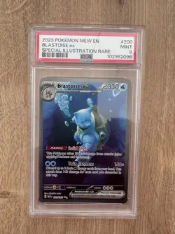 Pokemon TCG Blastoise EX Scarlet & Violet 151 Card 200/165 Sir PSA 9 - Image 1