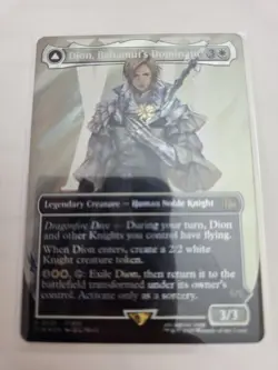 mtg, Dion, Bahamut's Dominant (Borderless) (Surge Foil) Final Fantasy Foil NM - Image 1