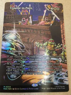 Trouble in Pairs - Foil (Borderless) Teenage Mutant Ninja Turtles - Mtg - Image 1