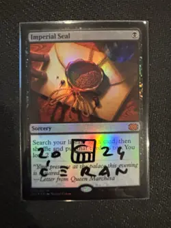 Imperial Seal Double Masters Foil- SIGNED/AUTO- MTG- NM - Image 1