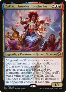 1x Zaffai, Thunder Conductor - Foil NM Eng MTG - Commander 2021 - Image 1