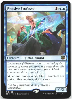 Pensive Professor 63 Rare Secrets of Strixhaven Magic: The Gathering Near Mint - Image 1