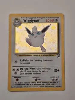 Pokemon TCG Wigglytuff Holo Rare Card 19/130 Base Set 2 Heavily Played Condition - Image 1