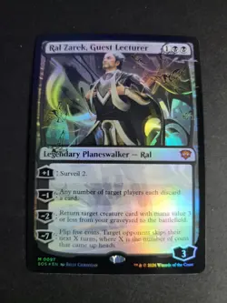 Ral Zarek, Guest Lecturer (Foil) Mythic MTG Secrets of Strixhaven - Image 1
