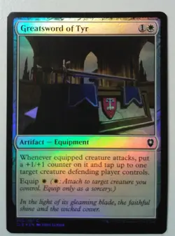 Greatsword of Tyr *FOIL Common* Magic MtG x1 CLB Baldur's Gate - Image 1