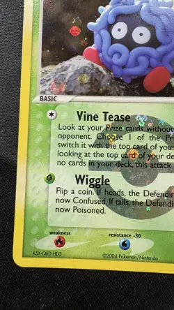 2004 POKEMON EX FIRE RED & LEAF GREEN 30 TANGELA-REVERSE FOIL - Image 4