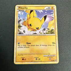 Pikachu 61/90 - HS Undaunted - Regular Common Pokemon Card, 2010 - Image 1