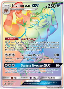 Holofoil - Incineroar GX (Secret) - 188/181 - SM - Team Up - EN - NM - Image 1