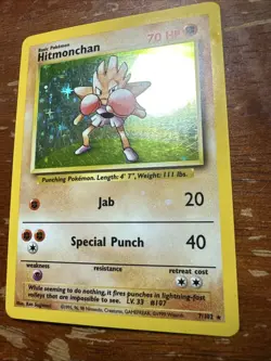 ✨ Pokemon TCG – Hitmonchan – Base Set – 1999 – Holo Rare - Image 2