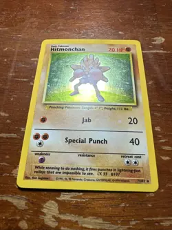 ✨ Pokemon TCG – Hitmonchan – Base Set – 1999 – Holo Rare - Image 4