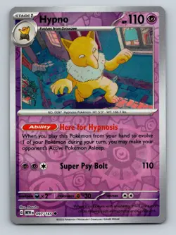 Hypno 097/165 Uncommon 151 Pokemon Reverse Holo LP - Image 1