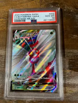 POKEMON 2020 Darkness Ablaze Full Art BUTTERFREE Vmax #002 PSA 10 Gem Mint - Image 1