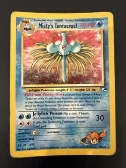Pokemon Misty's Tentacruel Gym Heroes Holo Rare 10/132 70 HP English - Image 1