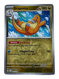 Dragonite 149/165 Rare 151 Pokemon Reverse Holo Near Mint - Image 1