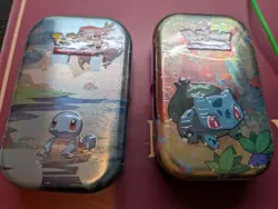 Pokemon TCG: Kanto Friends Mini Tin Bulbasaur & Squirtle TIN BUNDLE DEAL Sealed - Image 1