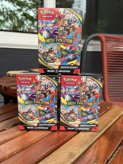 Pokemon Mega Evolution Booster Bundle LOT OF 3 NEW AND SEALED Pokemon TCG - Image 1