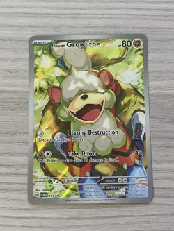 Pokemon TCG Hisuian Growlithe Twilight Masquerade IR 181/167 - Image 1
