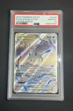 SEND AN OFFER - 2023 POKEMON CROWN ZENITH #GG40 FULL ART/GLACEON VSTAR - PSA 10 - Image 3
