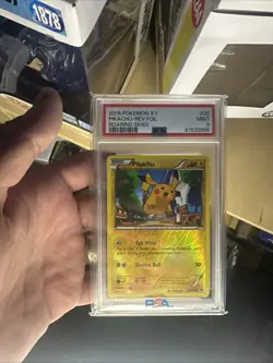 2015 Pokemon Xy Roaring Skies #20 Pikachu-Rev.Foil Roaring Skies PSA 9 - Image 1