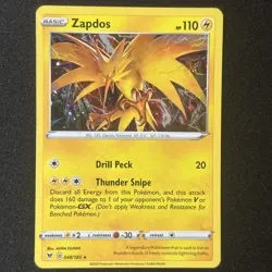 Zapdos Holo 048/185 - Vivid Voltage 2020 - Pokemon TCG English - Near Mint - Image 1