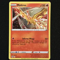 Moltres 021/172 Holo Rare - Brilliant Stars 2022 - Pokemon TCG English Near Mint - Image 1