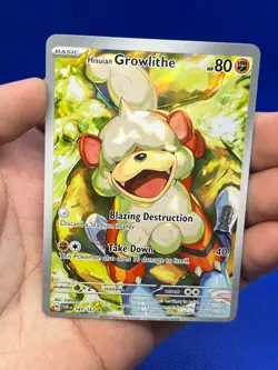 Pokemon SV06 Twilight Masquerade Hisuian Growlithe 181/167 Illustration Rare OC - Image 2