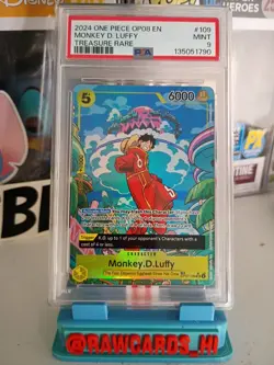 One Piece CCG Monkey.D.Luffy Card OP07-109 TR PSA 9 English - Image 1