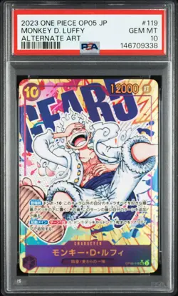 2023 ONE PIECE JPN AWAKENING OF THE NEW ERA ALT ART #119 MONKEY D. LUFFY PSA 10 - Image 1