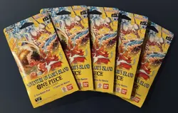One Piece OP15 Adventure on Kami's Island Sleeved Booster Pack Lot x5 TCG EB04 - Image 1