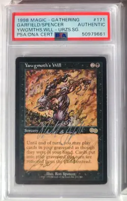MTG Yaegmoths Will SIGNED Richard Garfield & Ron Spencer PSA Certified RARE CARD - Image 1