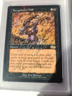 MTG Yaegmoths Will SIGNED Richard Garfield & Ron Spencer PSA Certified RARE CARD - Image 2