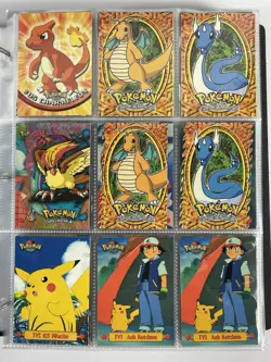 130 90s Topps Tv Animation Pikachu Vacation Mewtwo Pokemon Cards & Some Foils - Image 5