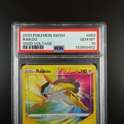 PSA 10 Raikou 050/185 Pokemon Vivid Voltage Amazing Rare Holo0 Graded Card - Image 2