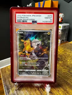 Pokemon Dark Phantasma Pikachu TCG Card Ultra Rare 073/071 Japanese PSA 10 - Image 1