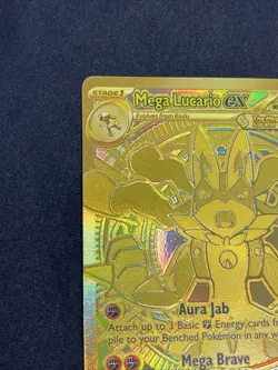 Pokemon Mega Lucario EX 188/132 Hyper Rare Gold Mega Evolutions PACK FRESH NM - Image 4