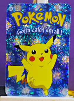 POKEMON POCKET MONSTERS VENDING PRISM STICKER 25 PIKACHU O 2000 NINTENDO - Image 1