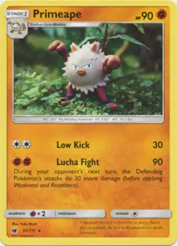 POKEMON CARD PRIMEAPE 51/111 NO 057 PIG MONKEY POKEMON TCG CCG - Image 1