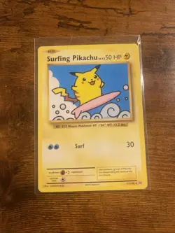 Pokemon TCG Surfing Pikachu XY Evolutions 111/108 Regular Secret Rare - Image 1